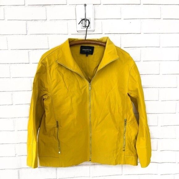 2 for $30 LAFAYETTE 148 NEW YORK Neon Green Light Zip Up Jacket - Picture 1 of 10